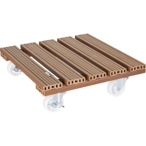 Wagner Pflanzenroller WPC, Tragfähigkeit 120 kg, LxB 385 x 385 mm, ocker