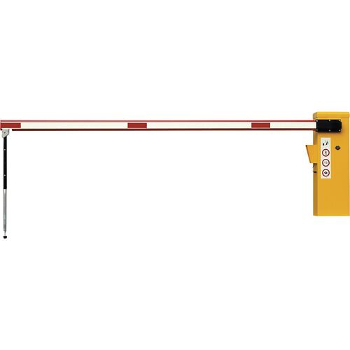Mannus Elektroschranke, mit gefederter Pendelstütze, B 324 mm, Schrankenbaumlänge 3,77 m