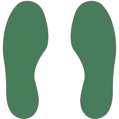 PVC-Bodenmarkierungen, Füße, 5 rechte / 5 linke, VE 10 Stk, grün kaiserkraft PVC-Bodenmarkierungen, Füße, 5 rechte / 5 linke, VE 10 Stk, grün kaiserkraft