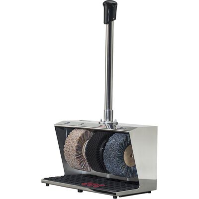 Heute POLIFIX 2 Schuhputzmaschine, LxB 310 x 560 mm, silber Heute POLIFIX 2 Schuhputzmaschine, LxB 310 x 560 mm, silber