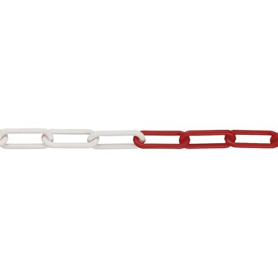 Moravia PE-Gliederkette, Gliederstärke 6 mm, Bundlänge 50 m, rot-weiß, ab 4 Stück Moravia PE-Gliederkette, Gliederstärke 6 mm, Bundlänge 50 m, rot-weiß, ab 4 Stück