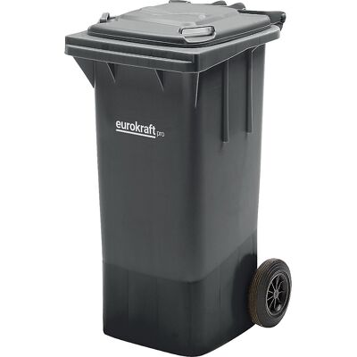 eurokraft pro Mülltonne aus Kunststoff DIN EN 840, Volumen 120 l, BxHxT 505 x 1005 x 555 mm, anthrazit, ab 5 Stk eurokraft pro Mülltonne aus Kunststoff DIN EN 840, Volumen 120 l, BxHxT 505 x 1005 x 555 mm, anthrazit, ab 5 Stk