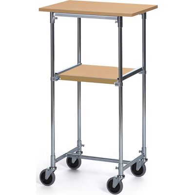 HelgeNyberg Tischwagen, verzinkt, LxBxH 600 x 430 x 1060 mm, Buche-Dekor, ab 5 Stk HelgeNyberg Tischwagen, verzinkt, LxBxH 600 x 430 x 1060 mm, Buche-Dekor, ab 5 Stk