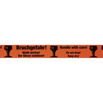 ratioform PVC-Warnklebeband, Aufdruck Bruchgefahr!/Handle with care!, Bandbreite 50 mm, Palette mit VE 1800 Stk ratioform PVC-Warnklebeband, Aufdruck Bruchgefahr!/Handle with care!, Bandbreite 50 mm, Palette mit VE 1800 Stk