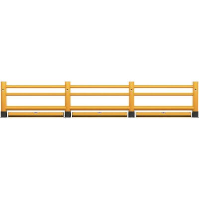 Ampere Rack Mammut Handlauf, Einzelplanke, 2 Querstangen, Bodenbarriere, Länge 8 m Ampere Rack Mammut Handlauf, Einzelplanke, 2 Querstangen, Bodenbarriere, Länge 8 m