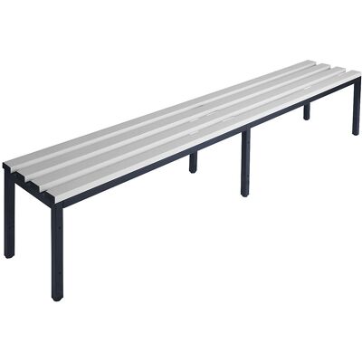 Wolf Umkleidebank, einseitig, PVC-Leisten, lichtgrau, Länge 2000 mm Wolf Umkleidebank, einseitig, PVC-Leisten, lichtgrau, Länge 2000 mm