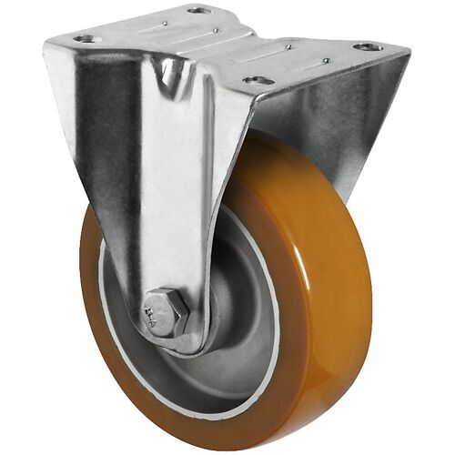 PU-Reifen natur, auf Alu-Felge, Rad-Ø x Breite 125 x 40 mm, ab 2 Stk, Bockrolle kaiserkraft