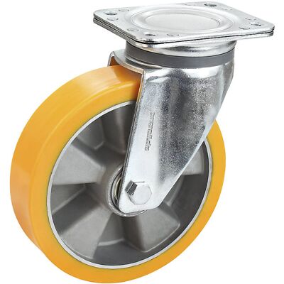Proroll PU-Reifen auf Alu-Felge, Rad-Ø x Breite 200 x 50 mm, Lenkrolle Proroll PU-Reifen auf Alu-Felge, Rad-Ø x Breite 200 x 50 mm, Lenkrolle