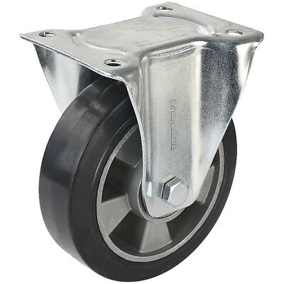 Proroll Elastik-Vollgummi-Reifen, schwarz, Rad-Ø x Breite 160 x 50 mm, Bockrolle Proroll Elastik-Vollgummi-Reifen, schwarz, Rad-Ø x Breite 160 x 50 mm, Bockrolle