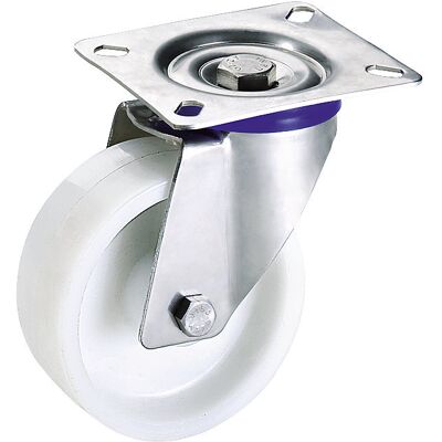 Proroll Polyamid-Rad, Gehäuse Edelstahl, Rad-Ø x Breite 100 x 32 mm, Lenkrolle Proroll Polyamid-Rad, Gehäuse Edelstahl, Rad-Ø x Breite 100 x 32 mm, Lenkrolle