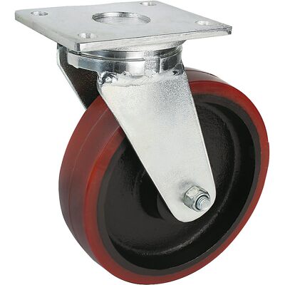 Proroll Polyurethan-Reifen, Plattenmaß 175 x 140 mm, Rad-Ø x Breite 300 x 75 mm, Lenkrolle Proroll Polyurethan-Reifen, Plattenmaß 175 x 140 mm, Rad-Ø x Breite 300 x 75 mm, Lenkrolle
