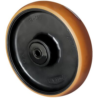 Kaiserkraft - Rad 200x50 - Brauner Polyurethanrad - PA-Nabe Doppel-Lager - Wheel Kaiserkraft - Rad 200x50 - Brauner Polyurethanrad - PA-Nabe Doppel-Lager - Wheel
