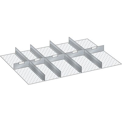 LISTA Schubladeneinteilungsset, 4 Schlitzwände, 5 Trennbleche, 9-teilig, für Fronthöhe 100, 125 mm LISTA Schubladeneinteilungsset, 4 Schlitzwände, 5 Trennbleche, 9-teilig, für Fronthöhe 100, 125 mm