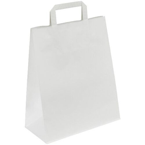 ratioform Papiertragetasche, weiß, LxBxH 400 x 160 x 450 mm, 100 g/m², VE 200 Stk, ab 10 VE