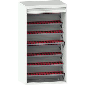 LISTA CNC-Schrank mit Rollladen, 8 Ebenen, 112 Halter ISO-SK 40, lichtgrau RAL 7035 LISTA CNC-Schrank mit Rollladen, 8 Ebenen, 112 Halter ISO-SK 40, lichtgrau RAL 7035