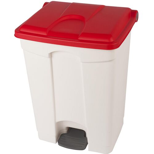 Probbax Treteimer, Volumen 70 l, BxHxT 505 x 675 x 415 mm, weiß, Deckel rot