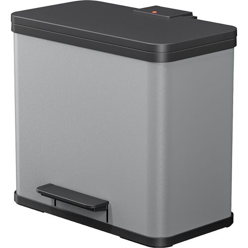 Hailo Tretabfallsammler Öko, duo Plus L, Volumen 9 + 17 l, hellgrau