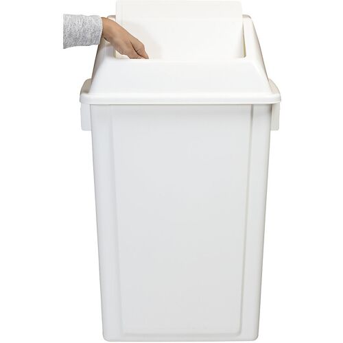 Probbax Schwingdeckeleimer, Volumen 40 l, weiß, mit Wandhalterung