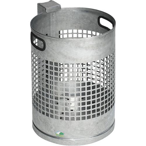 VAR Außen-Abfallbehälter, Volumen 30 l, feuerverzinkt