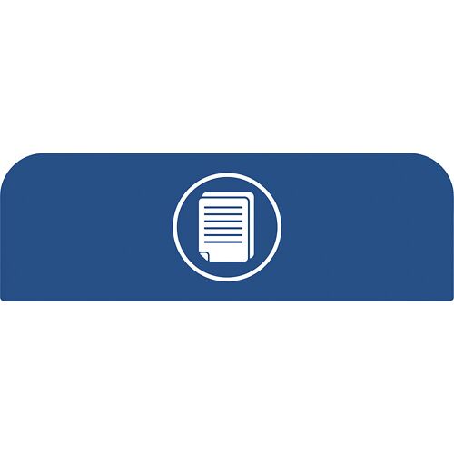 Rubbermaid Hinweistafel Configure™, für 87-l-Behälter, blau