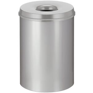Sicherheits-Papierkorb, Stahl, selbstlöschend, Volumen 30 l, HxØ 470 x 335 mm, Korpus grau / Löschkopf grau kaiserkraft Sicherheits-Papierkorb, Stahl, selbstlöschend, Volumen 30 l, HxØ 470 x 335 mm, Korpus grau / Löschkopf grau kaiserkraft