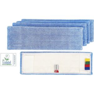 Kaiserkraft Mikrofaser Mopp - Eco Label, 5 Stück, Blau/Weiß - Mikrofasermopp Kaiserkraft Mikrofaser Mopp - Eco Label, 5 Stück, Blau/Weiß - Mikrofasermopp