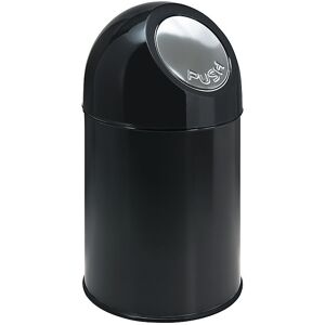 Push-Mülleimer, Stahl, Volumen 30 l, schwarz, ab 2 Stk kaiserkraft Push-Mülleimer, Stahl, Volumen 30 l, schwarz, ab 2 Stk kaiserkraft