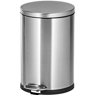 EKO Edelstahl-Treteimer, rund, Volumen 12 l, mit Pedal EKO Edelstahl-Treteimer, rund, Volumen 12 l, mit Pedal