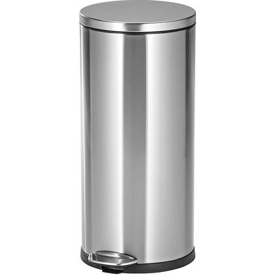 EKO Edelstahl-Treteimer, rund, Volumen 30 l, mit Pedal EKO Edelstahl-Treteimer, rund, Volumen 30 l, mit Pedal
