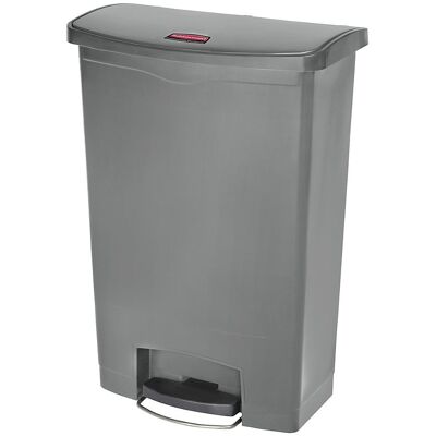 Rubbermaid Treteimer SLIM JIM®, aus Polyethylen, 90 l, grau, fahrbar Rubbermaid Treteimer SLIM JIM®, aus Polyethylen, 90 l, grau, fahrbar