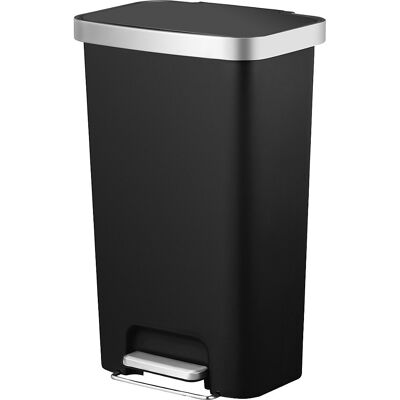 EKO Treteimer Hana, eckig, Volumen 45 l, BxHxT 455 x 740 x 340 mm, schwarz EKO Treteimer Hana, eckig, Volumen 45 l, BxHxT 455 x 740 x 340 mm, schwarz