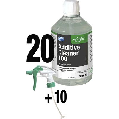Bio-Circle Haft- und Trennmittel-Reiniger Additive Cleaner 100, 20 Flaschen à 500 ml und 10 Sprayer, Inhalt 10 l Bio-Circle Haft- und Trennmittel-Reiniger Additive Cleaner 100, 20 Flaschen à 500 ml und 10 Sprayer, Inhalt 10 l