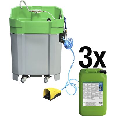 Bio-Circle Teilereiniger PROLAQ Compact Set, mit 3 x 20 l PROLAQ L 400, für Lackierwerkzeuge Bio-Circle Teilereiniger PROLAQ Compact Set, mit 3 x 20 l PROLAQ L 400, für Lackierwerkzeuge