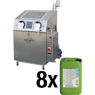 Bio-Circle Teilewaschmaschine Turbo 800 Set, mit 8 x 20 l BIO-CIRCLE L EVO, aus Edelstahl Bio-Circle Teilewaschmaschine Turbo 800 Set, mit 8 x 20 l BIO-CIRCLE L EVO, aus Edelstahl