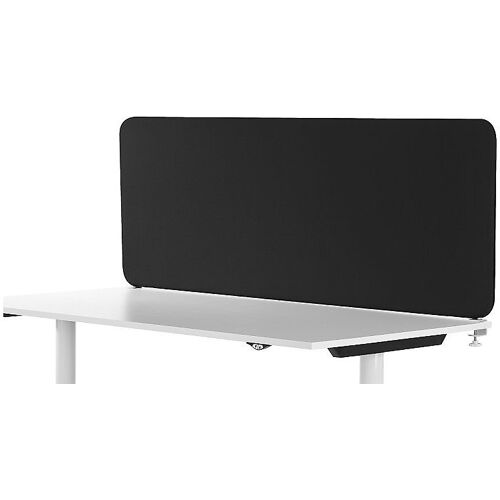 Akustik-Tischtrennwand Softline Event, top montiert, HxT 450 x 30 mm, Textil, Breite 800 mm, schwarz kaiserkraft