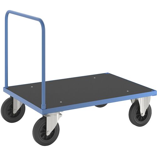 Kongamek Plattformwagen KM33, 1 Schiebebügel, LxB 1000 x 700 mm, 2 Lenk- und 2 Bockrollen