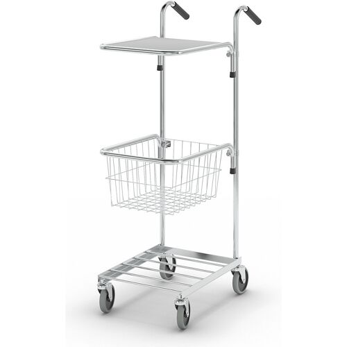 HelgeNyberg Einkaufswagen KOMPAKT, 1 Etagenboden, 1 Korb, Gestell glanzverzinkt
