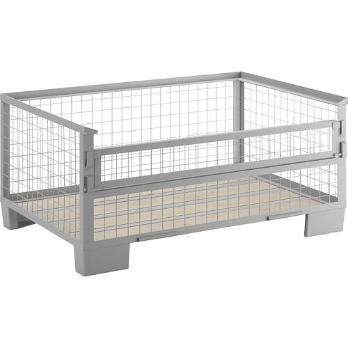 Gitterbox, mittelhohe Bauform, 1 Längswand halb abklappbar, ab 5 Stück kaiserkraft
