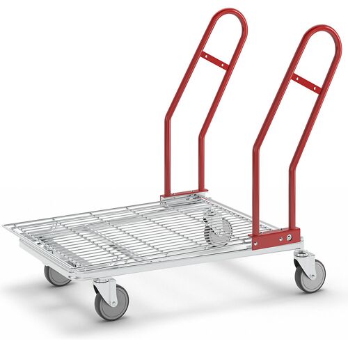 Kongamek C+C Transportwagen, Tragfähigkeit 200 kg, 2 Schiebebügel, mit Maschenboden