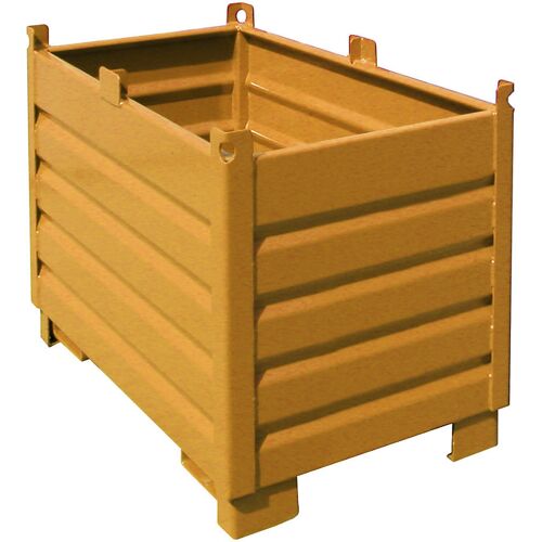 eurokraft pro Sammelbehälter, Volumen 0,50 m³, gelborange