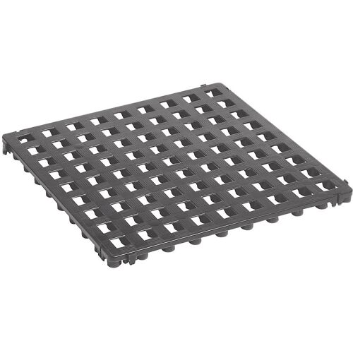 Kunststoff-Bodenrost, Polyethylen, 500 x 500 mm, Standard, VE 20 Stk, basaltgrau kaiserkraft