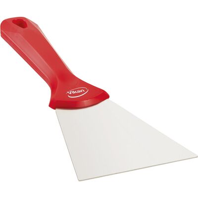 Vikan Handschaber mit Edelstahlblatt, Breite 100 mm, VE 10 Stk, rot Vikan Handschaber mit Edelstahlblatt, Breite 100 mm, VE 10 Stk, rot