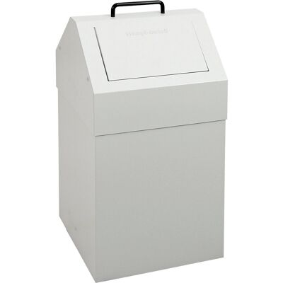 Wertstoffbehälter mit Einwurfklappe, Volumen 45 l, grau, BxH 330 x 640 mm, stationär kaiserkraft Wertstoffbehälter mit Einwurfklappe, Volumen 45 l, grau, BxH 330 x 640 mm, stationär kaiserkraft