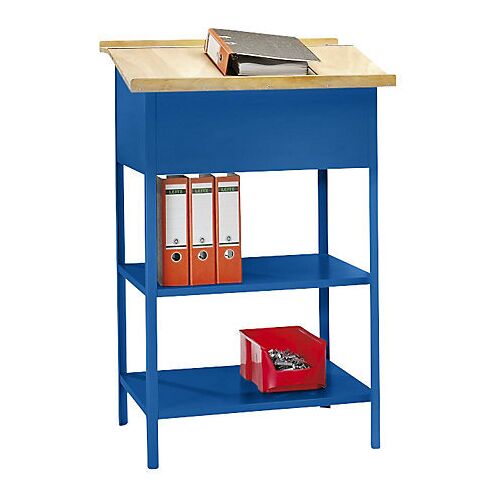 Pavoy Industrie-Stehpult, Ausführung offen, enzianblau