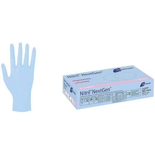 Nitril-Einweghandschuhe Meditrade, VE 1000 Stk, lebensmittelkonform, blau, Größe XL kaiserkraft