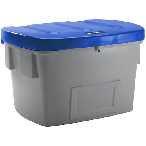 eurokraft pro Universal- und Streugutbehälter, ohne Entnahmeöffnung, 700 l, Deckel blau