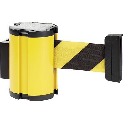 Gurtbandkassette, Bandauszug max. 3000 mm, Kassette gelb, Band gelb / schwarz kaiserkraft Gurtbandkassette, Bandauszug max. 3000 mm, Kassette gelb, Band gelb / schwarz kaiserkraft