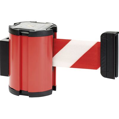 Gurtbandkassette, Bandauszug max. 3000 mm, Kassette rot, Band rot / weiß kaiserkraft Gurtbandkassette, Bandauszug max. 3000 mm, Kassette rot, Band rot / weiß kaiserkraft