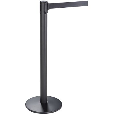 Gurtbandabsperrung, Stahl, Bandauszug 2300 mm, schwarz kaiserkraft Gurtbandabsperrung, Stahl, Bandauszug 2300 mm, schwarz kaiserkraft