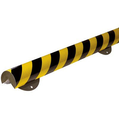 SHG Knuffi® Eckschutz mit Montageschiene, Typ A+, 1-m-Stück, schwarz / gelb, reflektierend SHG Knuffi® Eckschutz mit Montageschiene, Typ A+, 1-m-Stück, schwarz / gelb, reflektierend